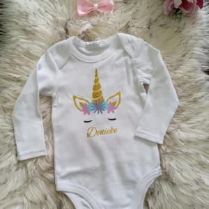 Personalised Unicorn Baby Onesie