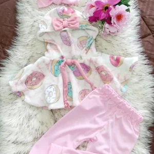 Pink Donut Princess Baby Outfit