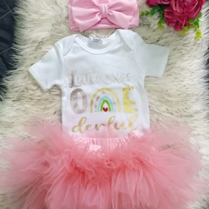 Little Miss Rainbow Tutu Outfit with Headband